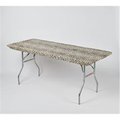 Go-Go 30 x 96 in. Fitted Plastic Table Covers With Elastic Leopard GO366232